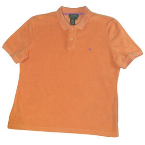Lauren Ralph Lauren Women's Vintage Terry Cloth Polo Size Large Orange Beach L
